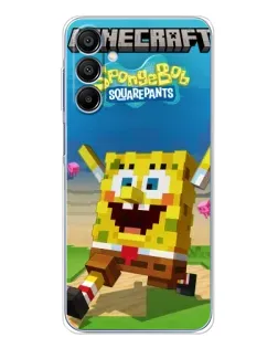 Чехол для Samsung Galaxy A16 5G с картинкой «Губка Боб Minecraft» Чехол для Samsung Galaxy A16 5G с картинкой «Губка Боб Minecraft»