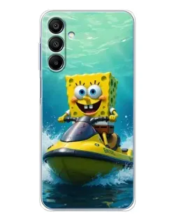 Чохол для Samsung Galaxy A16 5G з картинкою «Спанч Боб на гідроциклі»