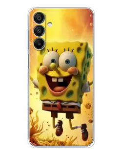 Чохол для Samsung Galaxy A16 5G з картинкою «Губка Боб стрибає»
