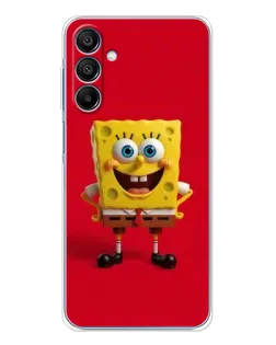 Чохол для Samsung Galaxy A16 5G з картинкою «Спанч Боб на червоному»