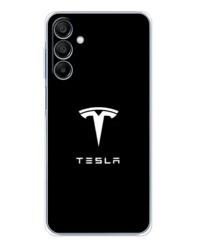 Чохол для Samsung Galaxy A16 5G з картинкою «Tesla White Logo»