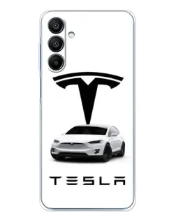 Чохол для Samsung Galaxy A16 5G з картинкою «Tesla White Style»