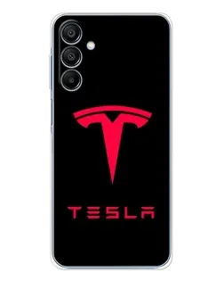 Чохол для Samsung Galaxy A16 5G з картинкою «Tesla Red Logo»