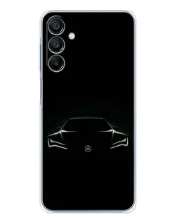 Чехол для Samsung Galaxy A16 5G с картинкой «Mercedes — силуэт авто»