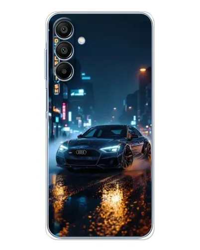 Чохол для Samsung Galaxy A16 5G з картинкою «Нічне місто та Audi»