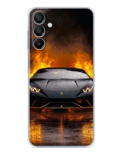 Чохол для Samsung Galaxy A16 5G з картинкою «Lamborghini у вогні»