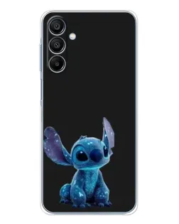 Чехол для Samsung Galaxy A16 5G с картинкой «Стич на черном»