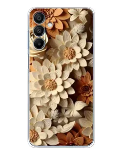 Чохол для Samsung Galaxy A16 5G з картинкою «Бежевий флористичний декор»