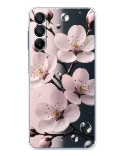 Чехол для Samsung Galaxy A16 5G с картинкой «Нежная сакура и капли»