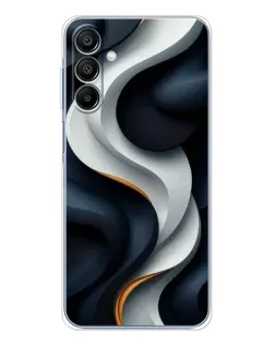 Чохол для Samsung Galaxy A16 5G з картинкою «Об'ємні чорно-білі стрічки»