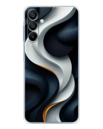 Чохол для Samsung Galaxy A16 5G з картинкою «Об'ємні чорно-білі стрічки»