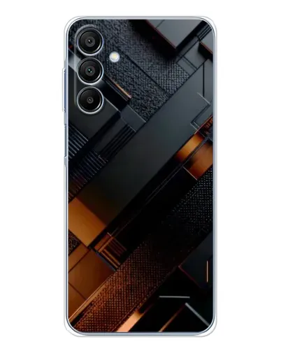 Чохол для Samsung Galaxy A16 5G з картинкою «Чорні геометричні блоки»