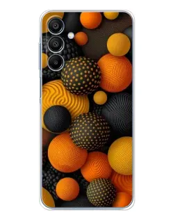 Чохол для Samsung Galaxy A16 5G з картинкою «Об'ємні помаранчеві сфери»