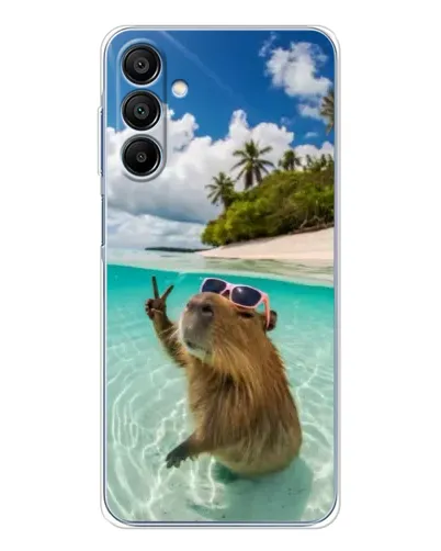 Чохол для Samsung Galaxy A16 5G з картинкою «Капібара на морі»