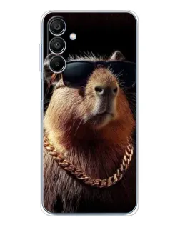Чехол для Samsung Galaxy A16 5G с картинкой «Капибара золотая цепь»