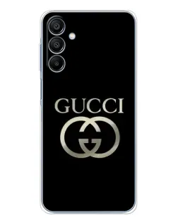 Чехол для Samsung Galaxy A16 с картинкой «Gucci — золото на черном» Чехол для Samsung Galaxy A16 с картинкой «Gucci — золото на черном»