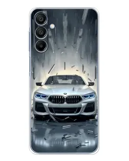 Чехол для Samsung Galaxy A16 с картинкой «BMW в свете фар»