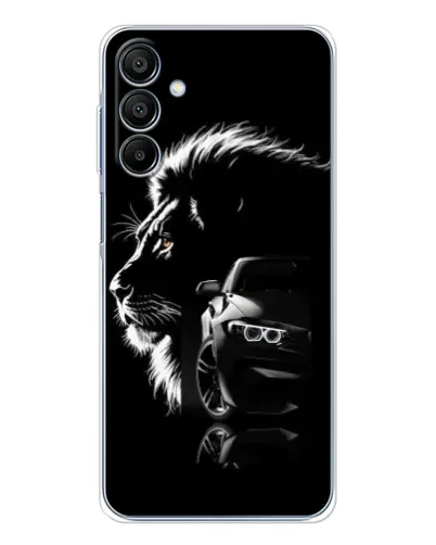 Чехол для Samsung Galaxy A16 с картинкой «BMW и лев» Чехол для Samsung Galaxy A16 с картинкой «BMW и лев»