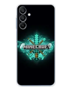 Чехол для Samsung Galaxy A16 с картинкой «Minecraft Diamond лого»