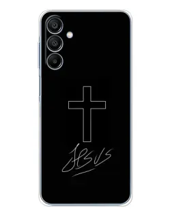 Чехол для Samsung Galaxy A16 с картинкой «Графический крест Jesus» Чехол для Samsung Galaxy A16 с картинкой «Графический крест Jesus»