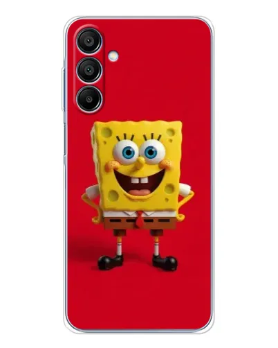 Чехол для Samsung Galaxy A16 с картинкой «Спанч Боб на красном»