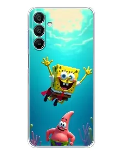 Чехол для Samsung Galaxy A16 с картинкой «Спанч Боб под водой»