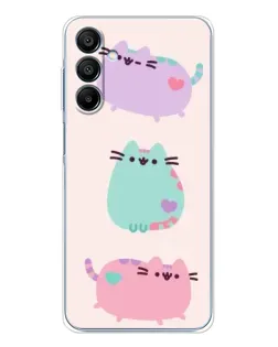 Чехол для Samsung Galaxy A16 с картинкой «Pusheen трио»