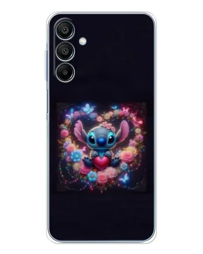 Чехол для Samsung Galaxy A16 с картинкой «Stitch в цветах»