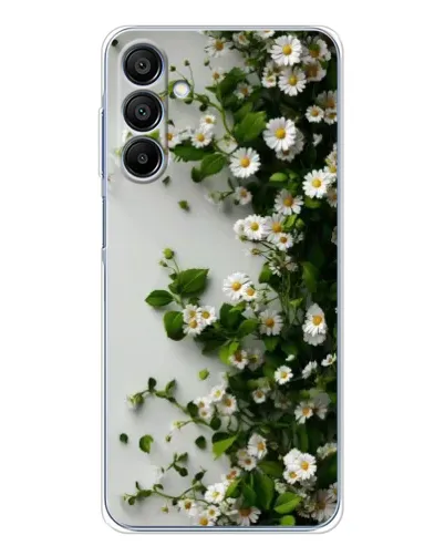 Чехол для Samsung Galaxy A16 с картинкой «Ветка мелких белых цветов»