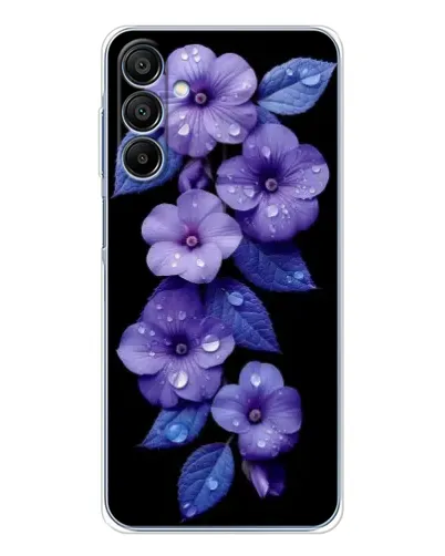 Чехол для Samsung Galaxy A16 с картинкой «Фиолетовые цветы с росою»