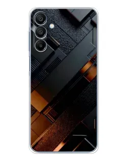 Чехол для Samsung Galaxy A16 с картинкой «Черные геометрические блоки»