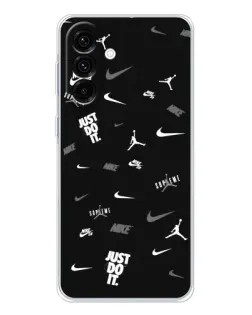 Чехол для Samsung Galaxy A17 с картинкой «Nike Black Pattern»