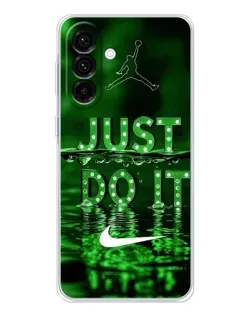 Чехол для Samsung Galaxy A17 с картинкой «Зеленый неоновый Nike»
