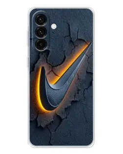 Чехол для Samsung Galaxy A17 с картинкой «Объемный логотип Найк»
