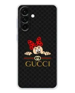 Чехол для Samsung Galaxy A17 с картинкой «Минни Маус Gucci — черный»