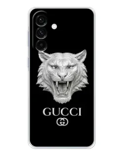 Чехол для Samsung Galaxy A17 с картинкой «Gucci — серебряный лев»