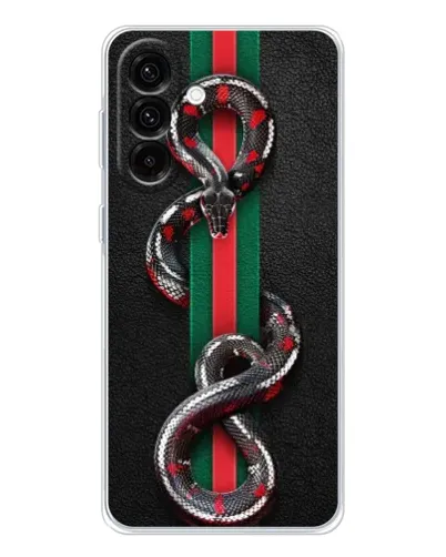 Чехол для Samsung Galaxy A17 с картинкой «Gucci — змея на полосе» Чехол для Samsung Galaxy A17 с картинкой «Gucci — змея на полосе»