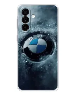 Чехол для Samsung Galaxy A17 с картинкой «Логотип BMW — лед»