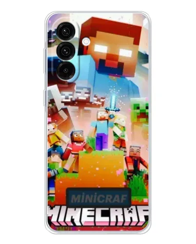Чехол для Samsung Galaxy A17 с картинкой «Minecraft герои игры»