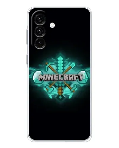 Чехол для Samsung Galaxy A17 с картинкой «Minecraft Diamond лого»