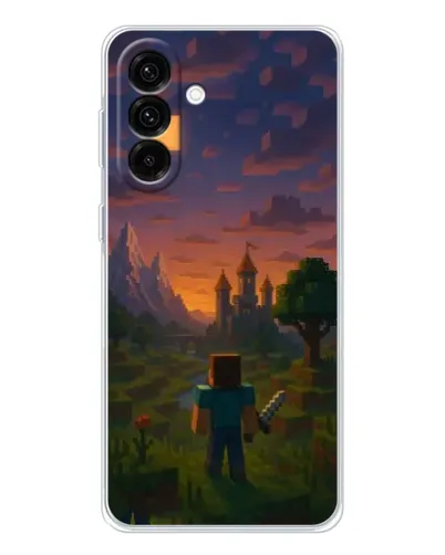 Чехол для Samsung Galaxy A17 с картинкой «Стив у башни»