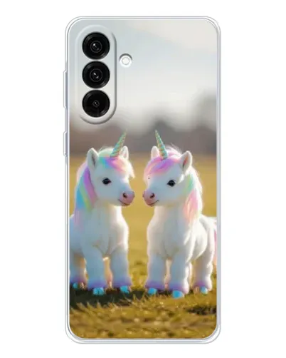 Чехол для Samsung Galaxy A17 с картинкой «Пара единорогов»