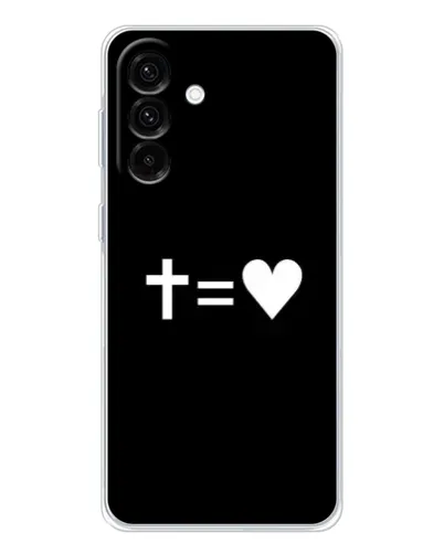 Чехол для Samsung Galaxy A17 с картинкой «Крест и Сердце»