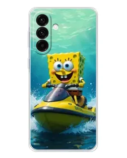 Чохол для Samsung Galaxy A17 з картинкою «Спанч Боб на гідроциклі»