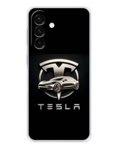 Чехол для Samsung Galaxy A17 с картинкой «Tesla — серебристое авто» Чехол для Samsung Galaxy A17 с картинкой «Tesla — серебристое авто»
