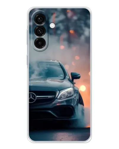 Чехол для Samsung Galaxy A17 с картинкой «Mercedes — ночной город» Чехол для Samsung Galaxy A17 с картинкой «Mercedes — ночной город»