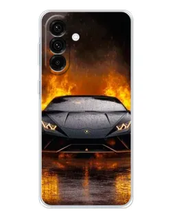 Чохол для Samsung Galaxy A17 з картинкою «Lamborghini у вогні»