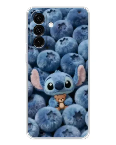Чехол для Samsung Galaxy A17 с картинкой «Стич и голубика»