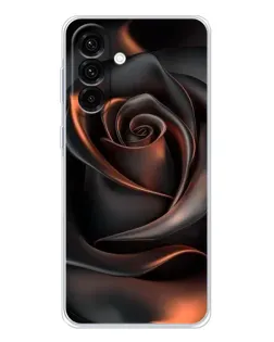 Чохол для Samsung Galaxy A17 з картинкою «Шовкова чорна троянда»