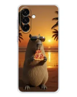 Чохол для Samsung Galaxy A17 з картинкою «Капібара з піцою» Чохол для Samsung Galaxy A17 з картинкою «Капібара з піцою»